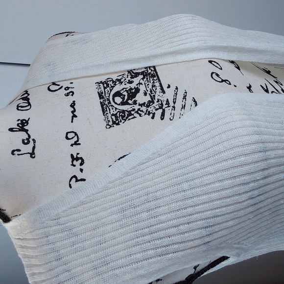 Tahari- Linen White Open longline Sweater Kimono Ribbed Slits Lagenlook Sz.M - Picture 3 of 8